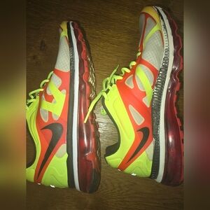 Nike Air Max Neon Yellow and Red Shoes